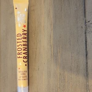 Bath & Body Works Frosted Cranberr Lip Gloss with Coconut Oil FRESH NEW & SEALED
